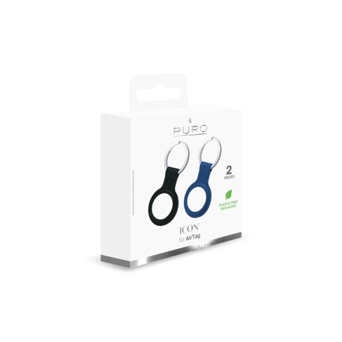 Kup Silikonowe etui PURO ICON Case Apple AirTag (czarny i granatowy) [2 PACK] - PUR420BLKNAV - {ean13} - Sklep Home Screen