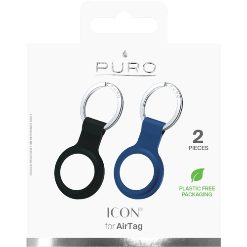 Kup Silikonowe etui PURO ICON Case Apple AirTag (czarny i granatowy) [2 PACK] - PUR420BLKNAV - {ean13} - Sklep Home Screen