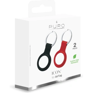 Kup Silikonowe etui PURO ICON Case Apple AirTag (czarny i czerwony) [2 PACK] - PUR421BLKRED - {ean13} - Sklep Home Screen
