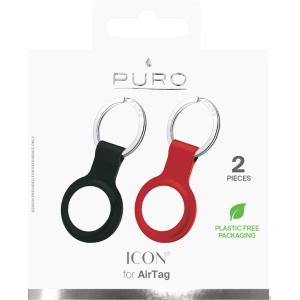 Kup Silikonowe etui PURO ICON Case Apple AirTag (czarny i czerwony) [2 PACK] - PUR421BLKRED - {ean13} - Sklep Home Screen