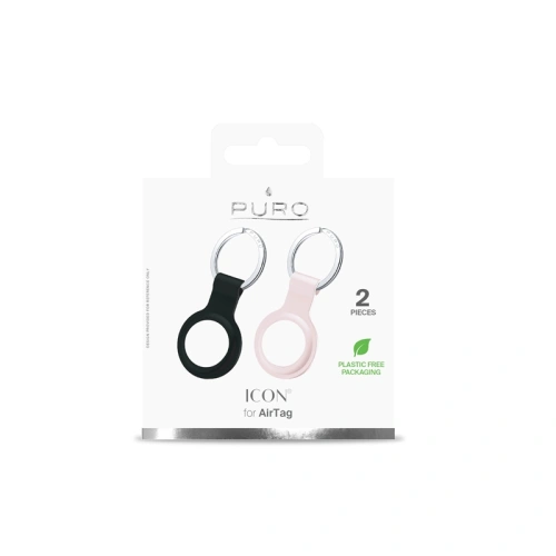 Buy PURO ICON Case Apple AirTag (black & sand pink) [2 PACK] - PUR422BLKPNK - {ean13} - Home Screen Store Europe