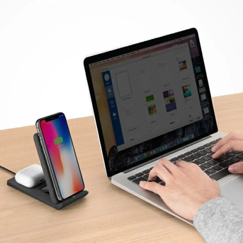 Kup UNIQ Indukční nabíječka Vertex Duo 2v1 15W rychlé nabíjení antracitová šedá - UNIQ374GRY - {ean13} - Sklep Home Screen