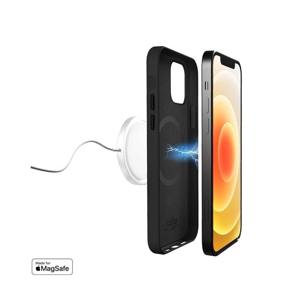 Etui PURO SKYMAG MagSafe Apple iPhone 12 Pro Max (czarny)