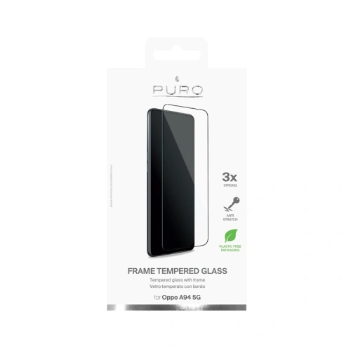 Kup PURO Frame edzett üveg Oppo A94 5G (fekete keret) - PUR432BLK - {ean13} - Sklep Home Screen