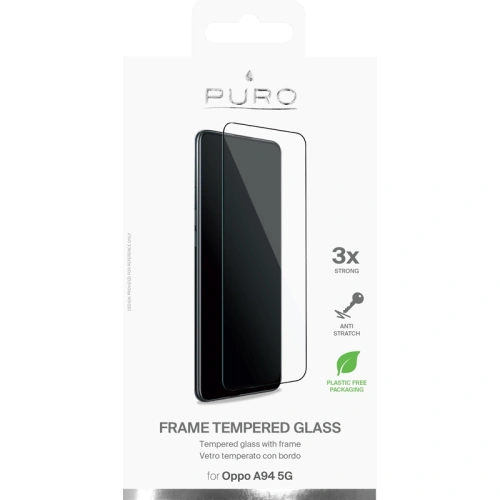 Kup PURO Frame edzett üveg Oppo A94 5G (fekete keret) - PUR432BLK - {ean13} - Sklep Home Screen