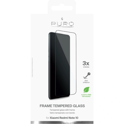 Kup PURO Rahmen gehärtetes Glas Redmi Note 10 (schwarzer Rahmen) - PUR433BLK - {ean13} - Sklep Home Screen
