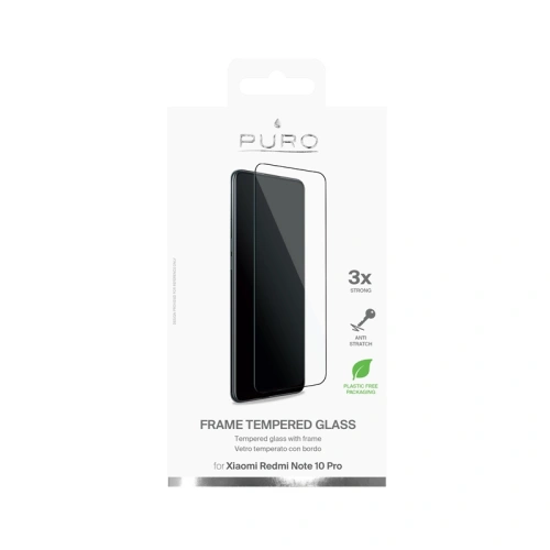 Kup Sticlă securizată PURO Frame Tempered Glass Redmi Note 10 Pro (ramă neagră) - PUR434BLK - {ean13} - Sklep Home Screen