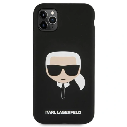Kup Etui Karl Lagerfeld KLHCN65SLKHBK Apple iPhone 11 Pro Max czarny/black hardcase Silicone Karl`s Head - KLD496BLK - {ean13} - Sklep Home Screen