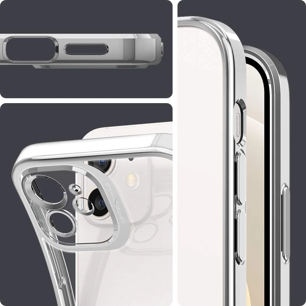 Etui Spigen Optik Crystal Apple iPhone 12 Chrome Silver