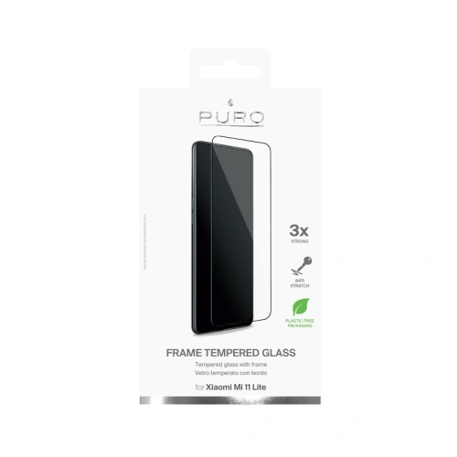 Kup Sklo tvrzené PURO Frame Tempered Glass Xiaomi Mi 11 Lite (černý rámeček) - PUR435BLK - {ean13} - Sklep Home Screen