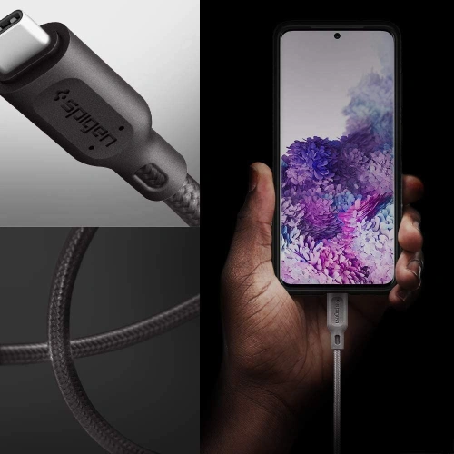 Kup USB-C kábel Spigen Essential C11C1 PD 60W QC3.0 150cm Gunmetal - SPN1619GNM - {ean13} - Sklep Home Screen