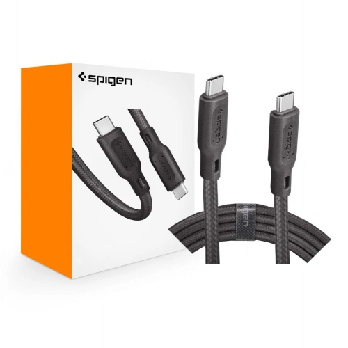 Kup Kabel USB-C Spigen Essential C11C1 PD 60W QC3.0 150cm Gunmetal - SPN1619GNM - {ean13} - Sklep Home Screen