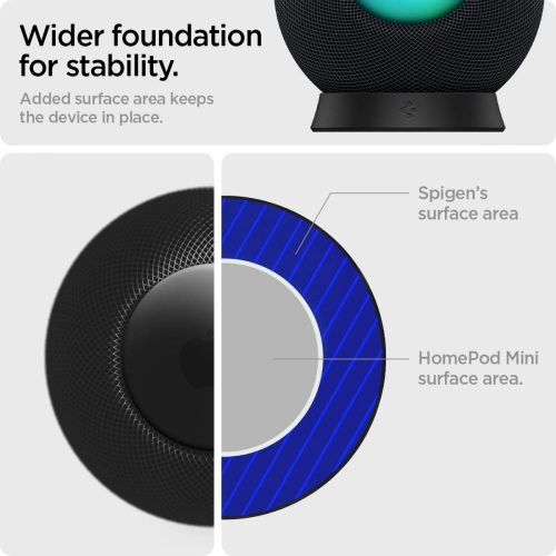 Kup Podstavec Spigen Silicone Fit Apple HomePod mini Stojan Černý - SPN1620BLK - {ean13} - Sklep Home Screen