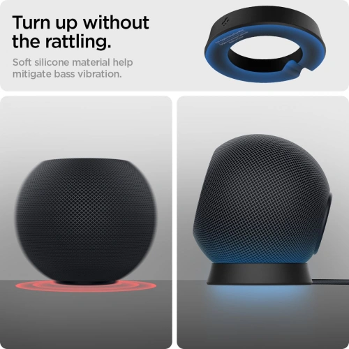 Kup Podstavec Spigen Silicone Fit Apple HomePod mini Stojan Černý - SPN1620BLK - {ean13} - Sklep Home Screen