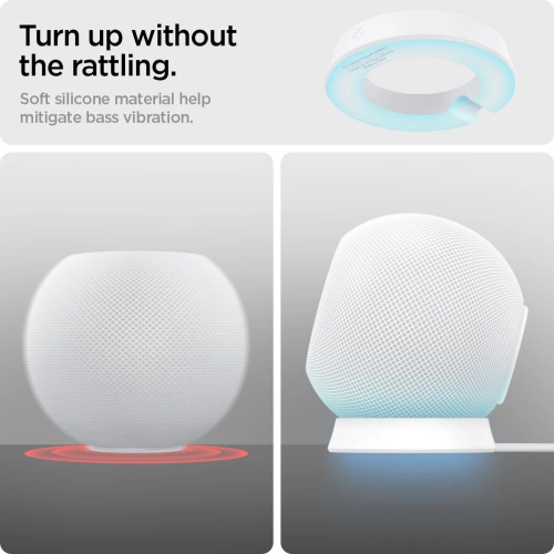 Kup Podstawka Spigen Silicone Fit Apple HomePod mini Stand White - SPN1621WHT - {ean13} - Sklep Home Screen