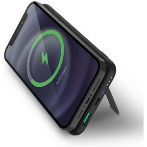 UNIQ Powerbank indukcyjny Hyde Air Click 10000mAh USB-C 20W PD Fast Wireless charge ciemno szary/dark grey