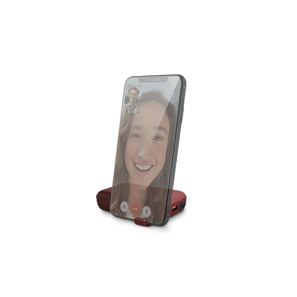UNIQ Powerbank indukcyjny Hyde Air 10000mAh USB-C 18W PD Fast Wireless bordowy/maroon