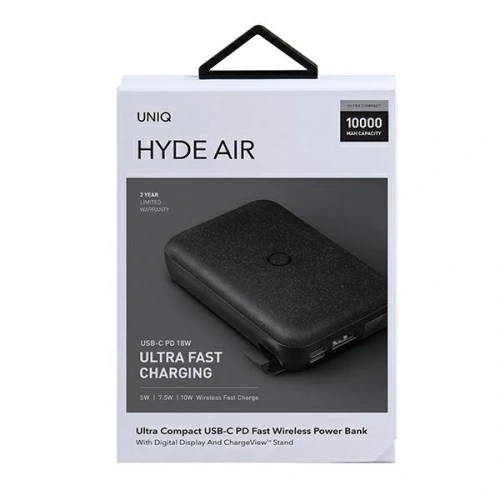 Kup UNIQ Hyde Air 10000mAh USB-C 18W PD Fast Wireless Induktion Powerbank dunkelgrau/dunkelgrau - UNIQ379GRY - {ean13} - Sklep Home Screen