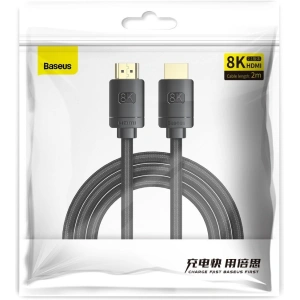 Kabel HDMI 2.1 Baseus High Definition Series, 8K 60Hz, 3D, HDR, 48Gbps, 2m (czarny)