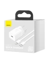 Kup Baseus Ladegerät Super Si Quick Charger 1C 20W mit USB-C zu Lightning 1m Kabel (weiß) - BSU2695WHT - {ean13} - Sklep Home Screen