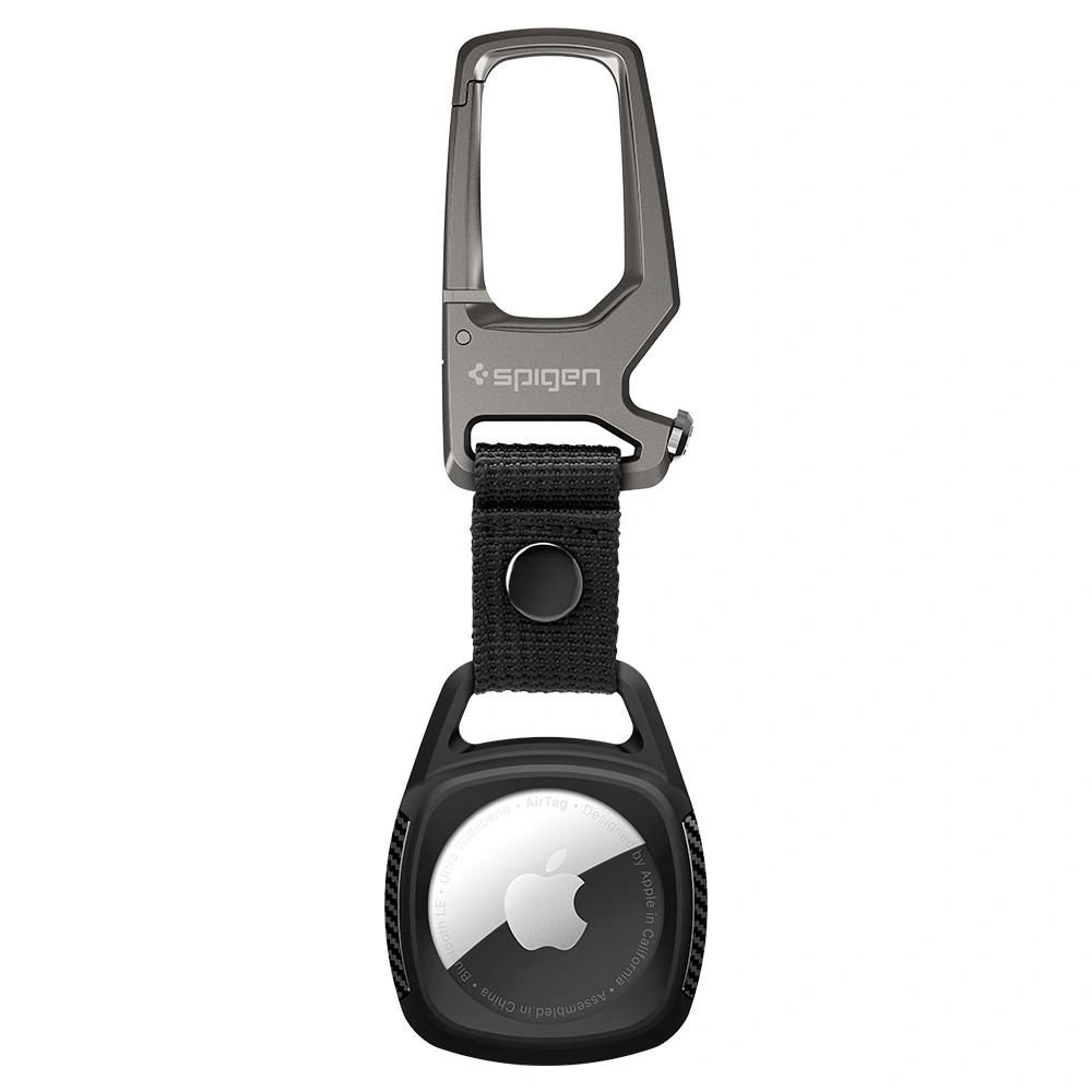 Silikonowe etui Spigen Rugged Armor Apple AirTag Matte Black