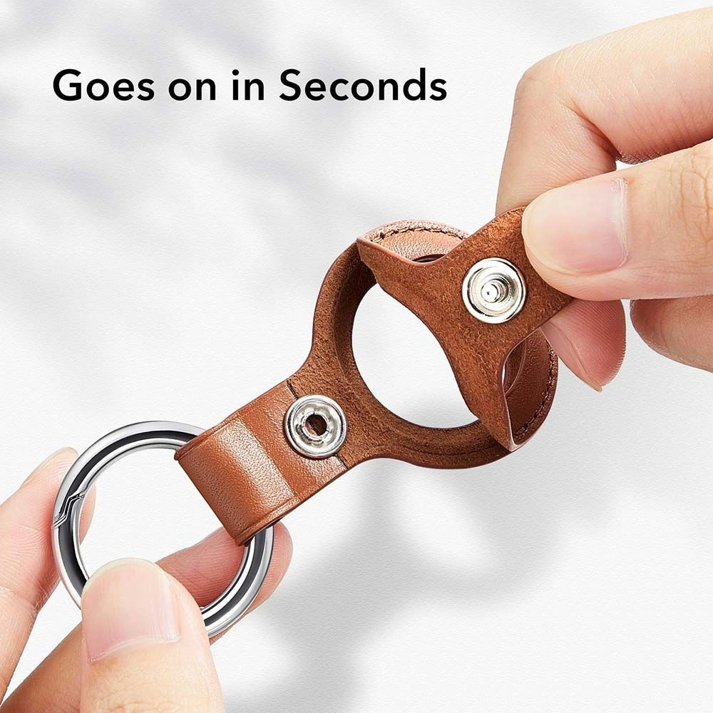 Etui ze skóry ekologicznej ESR Metro Apple AirTag Brown