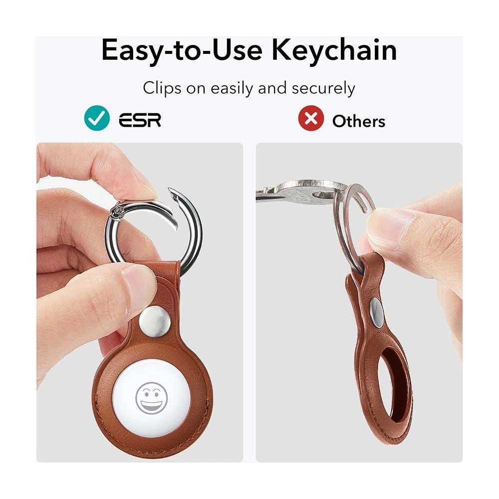 Etui ze skóry ekologicznej ESR Metro Apple AirTag Brown