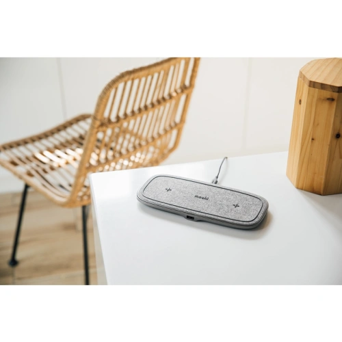 Kup Încărcător wireless inductiv dublu Moshi Sette Q Qi (Nordic Grey) - MOSH144GRY - {ean13} - Sklep Home Screen