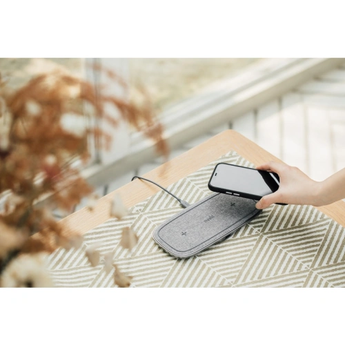 Kup Încărcător wireless inductiv dublu Moshi Sette Q Qi (Nordic Grey) - MOSH144GRY - {ean13} - Sklep Home Screen