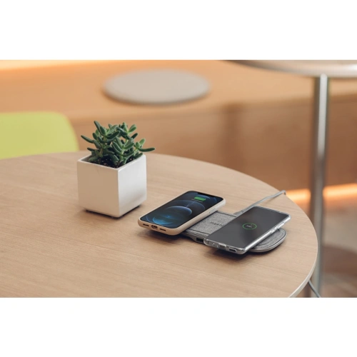 Kup Încărcător wireless inductiv dublu Moshi Sette Q Qi (Nordic Grey) - MOSH144GRY - {ean13} - Sklep Home Screen