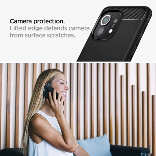 Kup Etui Spigen Rugged Armor Xiaomi Mi 11 Lite LTE/5G Matte Black - SPN1624BLK - {ean13} - Sklep Home Screen