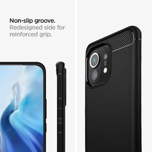 Kup Etui Spigen Rugged Armor Xiaomi Mi 11 Lite LTE/5G Matte Black - SPN1624BLK - {ean13} - Sklep Home Screen