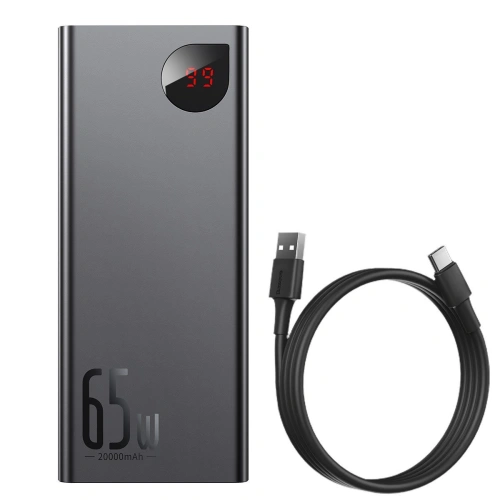 Kup PowerBank Baseus Adaman Metal 20000mAh, PD, QC 3.0, 65W, 2xUSB + USB-C + micro USB, (černý) - BSU2696BLK - {ean13} - Sklep Home Screen