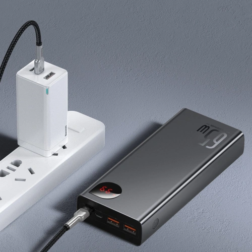 Kup PowerBank Baseus Adaman Metal 20000mAh, PD, QC 3.0, 65W, 2xUSB + USB-C + micro USB, (černý) - BSU2696BLK - {ean13} - Sklep Home Screen