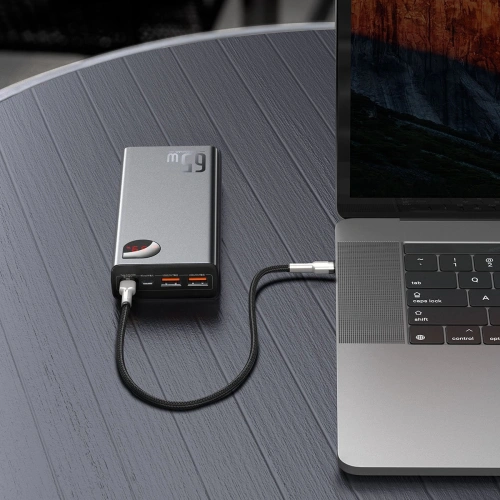 Kup PowerBank Baseus Adaman Metal 20000mAh, PD, QC 3.0, 65W, 2xUSB + USB-C + micro USB, (černý) - BSU2696BLK - {ean13} - Sklep Home Screen