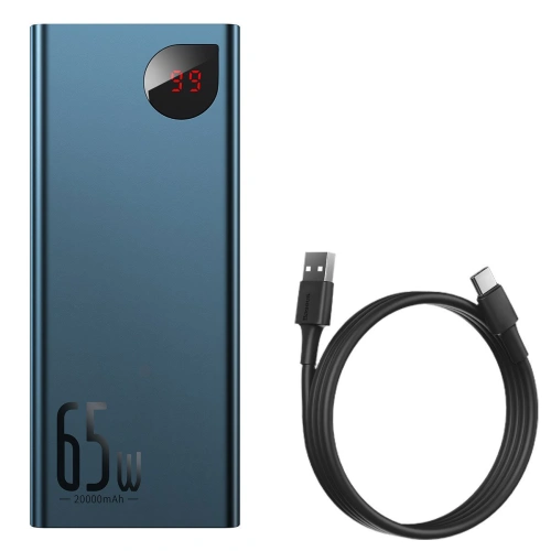 Kup PowerBank Baseus Adaman Metal 20000mAh, PD, QC 3.0, 65W, 2xUSB + USB-C + micro USB, (modrý) - BSU2697BLU - {ean13} - Sklep Home Screen