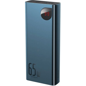 PowerBank Baseus Adaman Metal 20000mAh, PD, QC 3.0, 65W, 2xUSB + USB-C + micro USB, (niebieski)