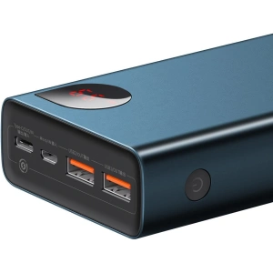 PowerBank Baseus Adaman Metal 20000mAh, PD, QC 3.0, 65W, 2xUSB + USB-C + micro USB, (niebieski)