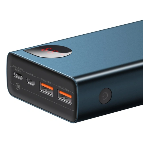 Kup PowerBank Baseus Adaman Metal 20000mAh, PD, QC 3.0, 65W, 2xUSB + USB-C + micro USB, (modrý) - BSU2697BLU - {ean13} - Sklep Home Screen