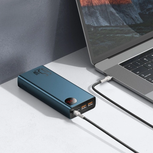 Kup PowerBank Baseus Adaman Metal 20000mAh, PD, QC 3.0, 65W, 2xUSB + USB-C + micro USB, (modrý) - BSU2697BLU - {ean13} - Sklep Home Screen