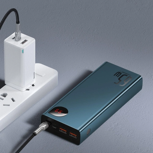 Kup PowerBank Baseus Adaman Metal 20000mAh, PD, QC 3.0, 65W, 2xUSB + USB-C + micro USB, (modrý) - BSU2697BLU - {ean13} - Sklep Home Screen