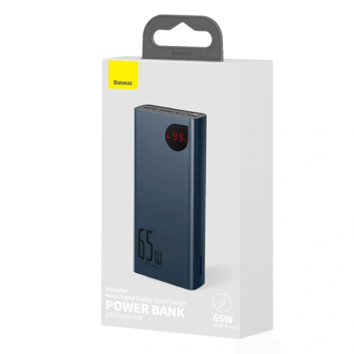 Kup PowerBank Baseus Adaman Metal 20000mAh, PD, QC 3.0, 65W, 2xUSB + USB-C + micro USB, (modrý) - BSU2697BLU - {ean13} - Sklep Home Screen