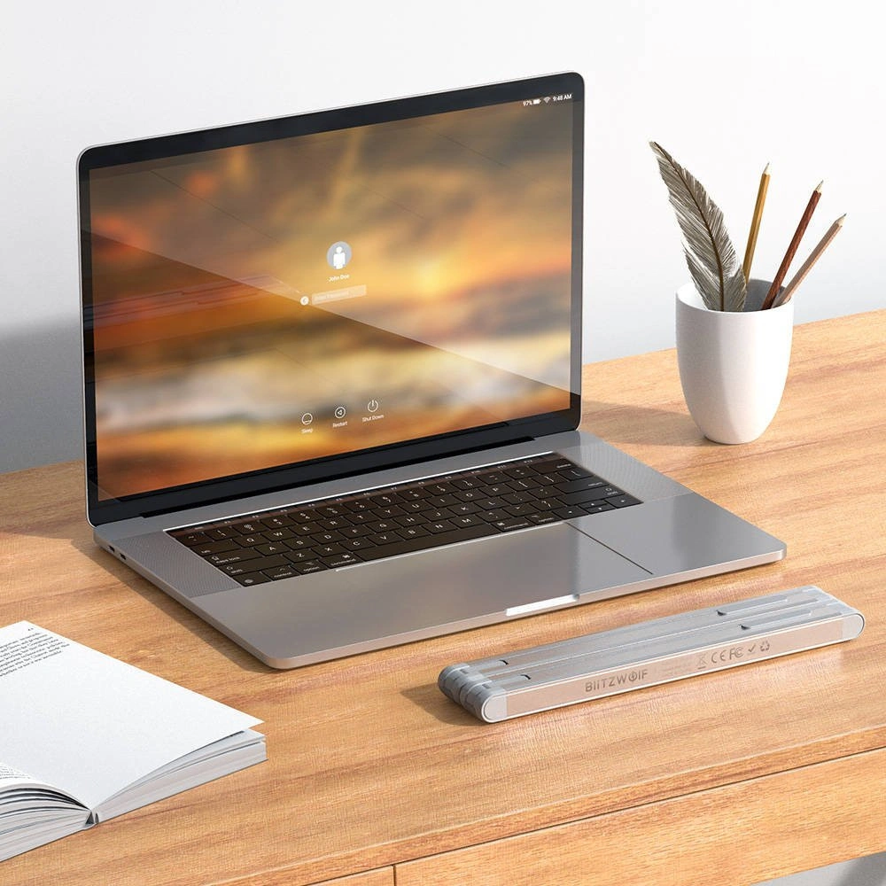 Podstawka Pod Laptop BlitzWolf BW-ELS1, 9.7-15.6, Regulowana (Srebrna) 