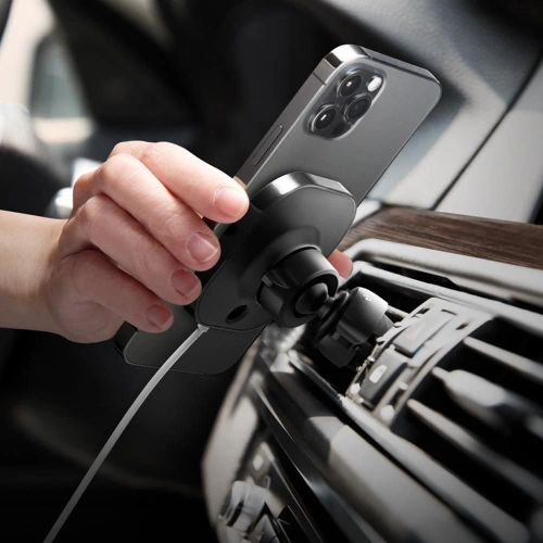 Kup Uchwyt pentru mașină Spigen MagFit Apple MagSafe Car Charger Holder Black - SPN1625BLK - {ean13} - Sklep Home Screen