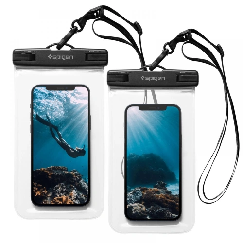 Kup Spigen Wasserdichte Universaltasche A601 Wasserdichte Universaltasche Crystal Clear [2 PACK] - SPN1626CL - {ean13} - Sklep Home Screen