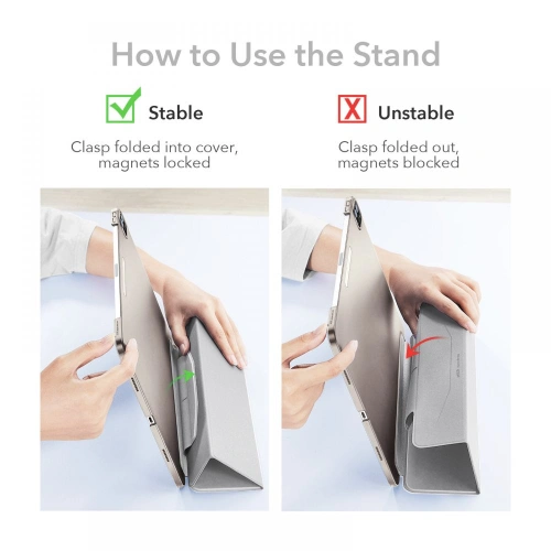 Buy ESR Ascend Trifold Apple iPad Pro 11 2021 Silver Grey - ESR324SLVGRY - {ean13} - Home Screen Store Europe