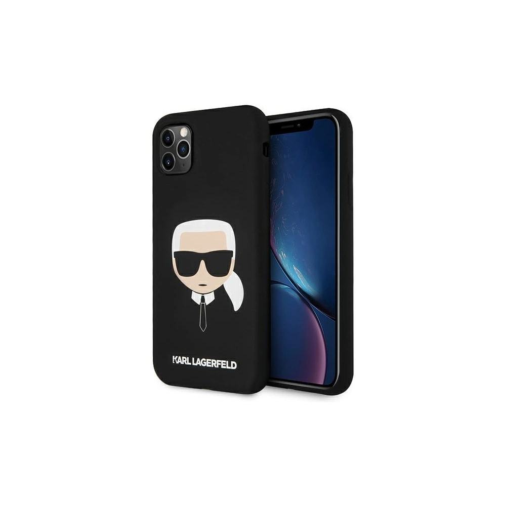 Etui Karl Lagerfeld KLHCN58SLKHBK Apple iPhone 11 Pro czarny/black hardcase Silicone Karl`s Head