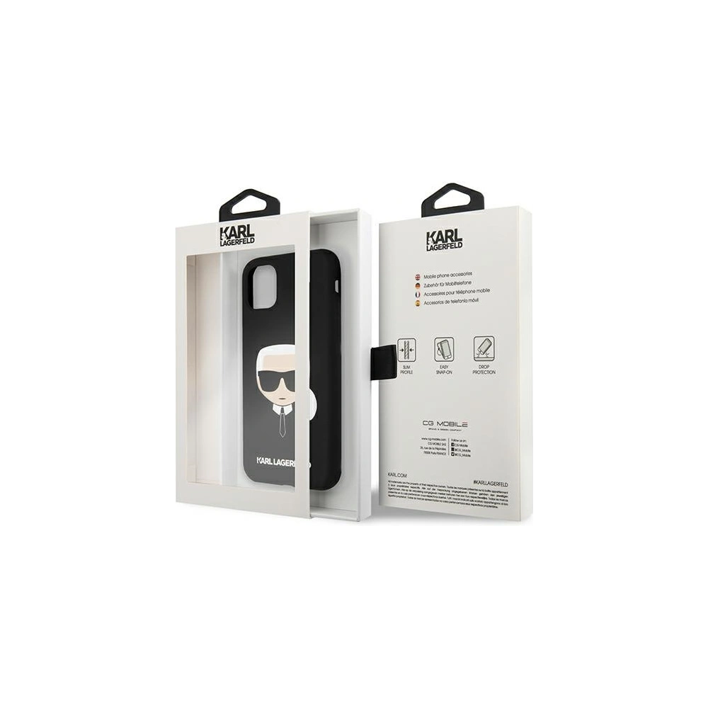 Etui Karl Lagerfeld KLHCN58SLKHBK Apple iPhone 11 Pro czarny/black hardcase Silicone Karl`s Head
