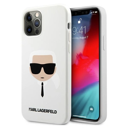 Kup Etui Karl Lagerfeld KLHCP12MSLKHWH Apple iPhone 12/12 Pro alb/white hardcase Silicone Karl`s Head - KLD507WHT - {ean13} - Sklep Home Screen