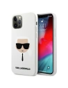 Etui Karl Lagerfeld KLHCP12MSLKHWH Apple iPhone 12/12 Pro alb/white hardcase Silicone Karl`s Head